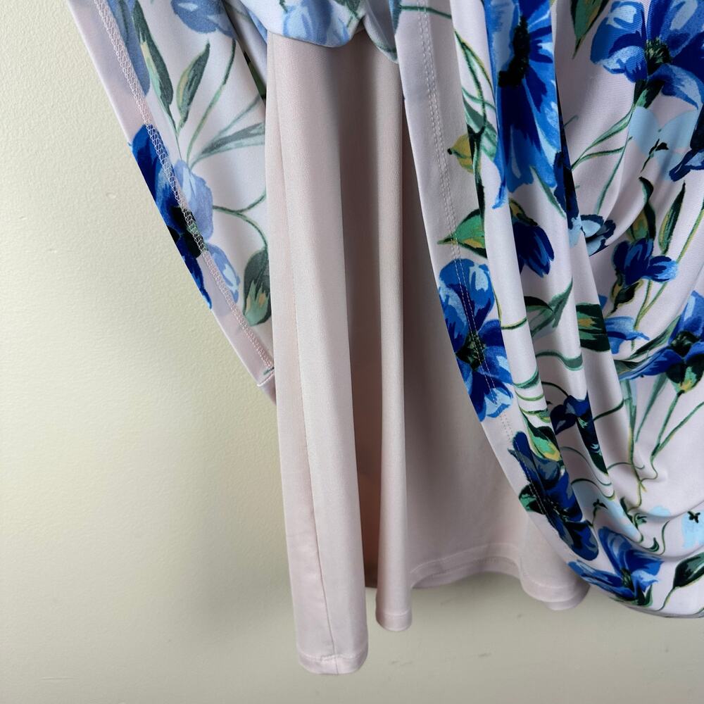 Lauren Ralph Lauren Womens Floral A-Line Dress Size 18 Stretch Coastal Grandma - Picture 9 of 10